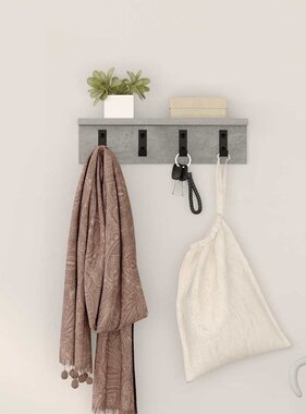 VidaXL Wandgemonteerde kapstok Betongrijs 40 x 10.5 x 10.5 cm