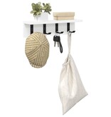 VidaXL Wandgemonteerde kapstok Wit 40 x 10.5 x 10.5 cm Bewerkt hout