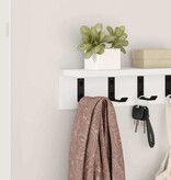 VidaXL Wandgemonteerde kapstok Wit 40 x 10.5 x 10.5 cm Bewerkt hout