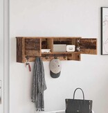 VidaXL Wandgemonteerde kapstok Oud hout 80 x 20 x 30 cm Bewerkt hout