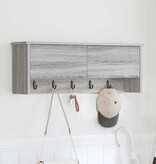 VidaXL Wandgemonteerde kapstok met plank Grijs sonoma 80 x 20 x 30 cm