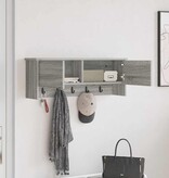 VidaXL Wandgemonteerde kapstok met plank Grijs sonoma 80 x 20 x 30 cm