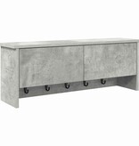 VidaXL Wandgemonteerde kapstok Betongrijs 80 x 20 x 30 cm Bewerkt hout