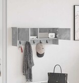 VidaXL Wandgemonteerde kapstok Betongrijs 80 x 20 x 30 cm Bewerkt hout