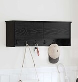 VidaXL Wandgemonteerde kapstok met plank Zwart eiken 80 x 20 x 30 cm
