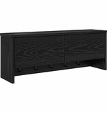 VidaXL Wandgemonteerde kapstok met plank Zwart eiken 80 x 20 x 30 cm