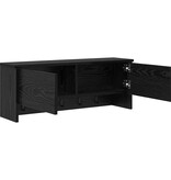 VidaXL Wandgemonteerde kapstok met plank Zwart eiken 80 x 20 x 30 cm