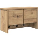 VidaXL Wandgemonteerde kapstok artisanaal eikenkleurig 50 x 20 x 30 cm