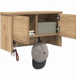 VidaXL Wandgemonteerde kapstok artisanaal eikenkleurig 50 x 20 x 30 cm