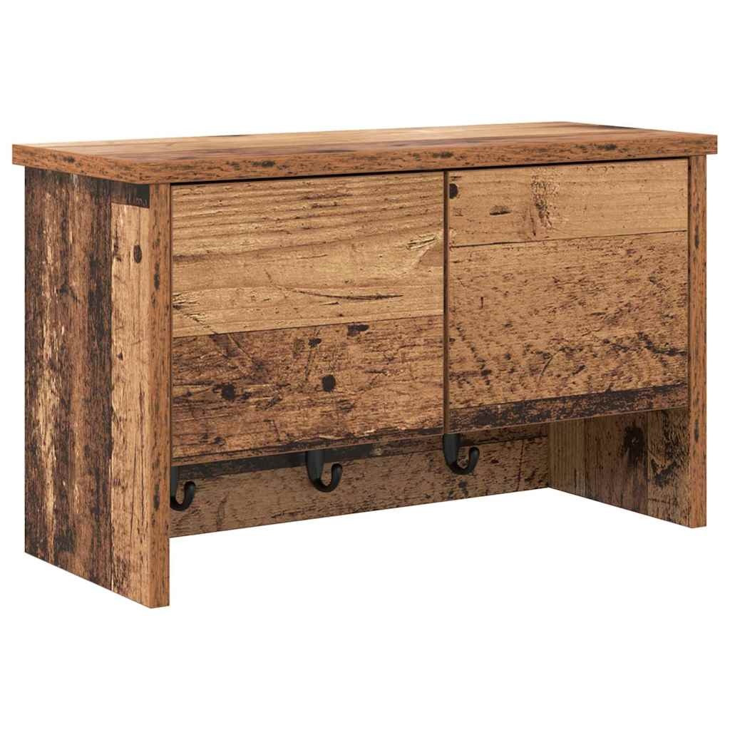 VidaXL Wandgemonteerde kapstok Oud hout 50 x 20 x 30 cm Bewerkt hout