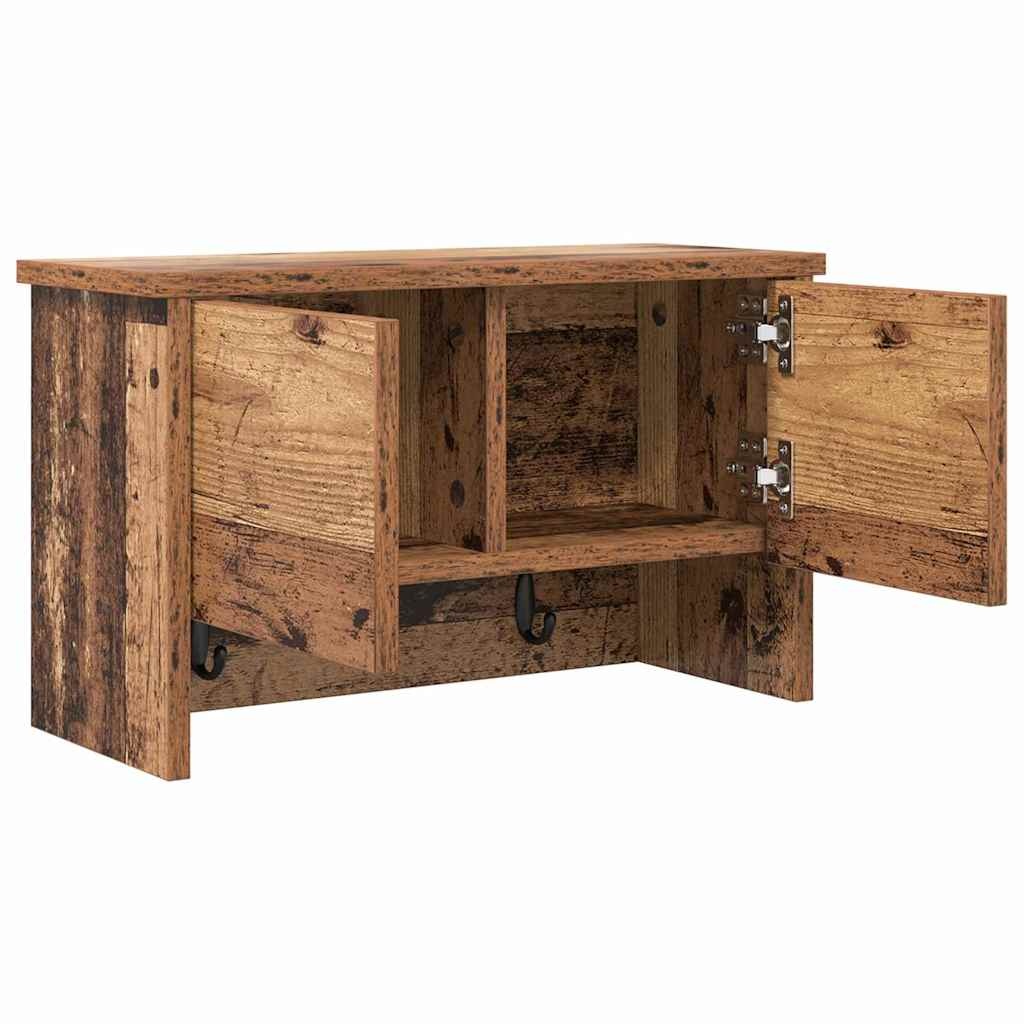VidaXL Wandgemonteerde kapstok Oud hout 50 x 20 x 30 cm Bewerkt hout