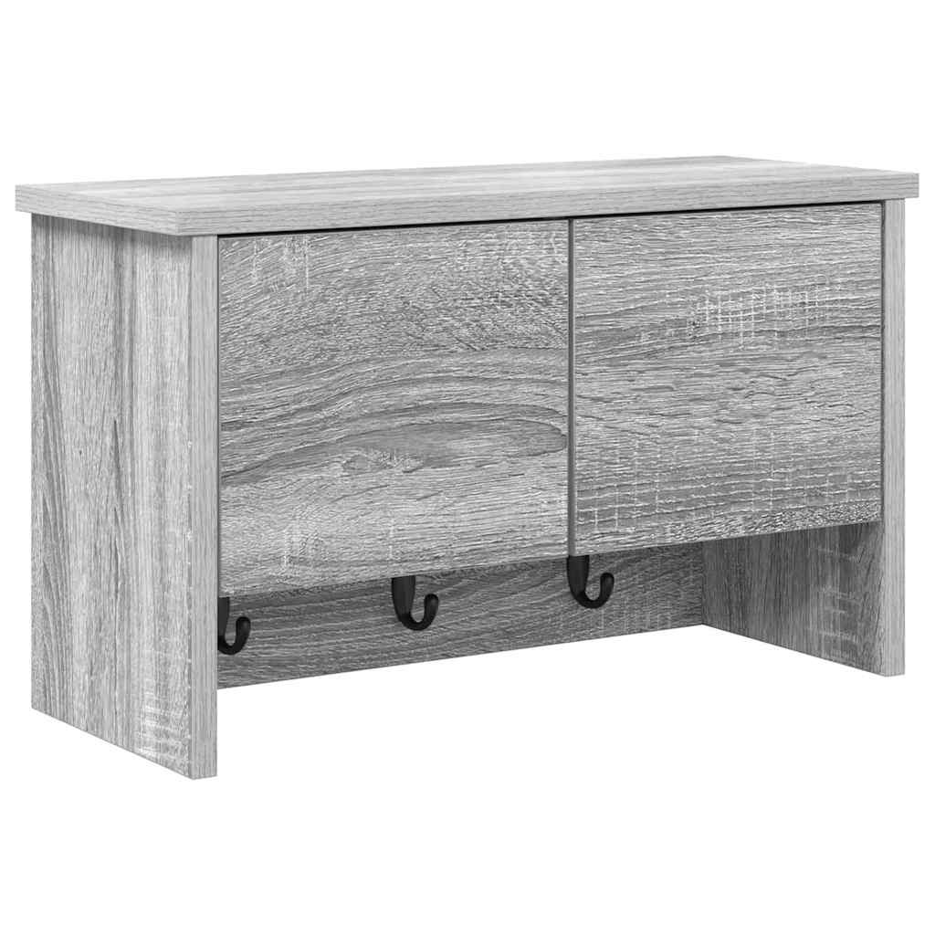 VidaXL Wandgemonteerde kapstok met plank Grijs sonoma 50 x 20 x 30 cm