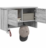 VidaXL Wandgemonteerde kapstok met plank Grijs sonoma 50 x 20 x 30 cm