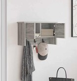 VidaXL Wandgemonteerde kapstok met plank Grijs sonoma 50 x 20 x 30 cm