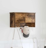 VidaXL Wandgemonteerde kapstok met plank Gerookt eiken 50 x 20 x 30 cm