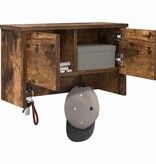 VidaXL Wandgemonteerde kapstok met plank Gerookt eiken 50 x 20 x 30 cm