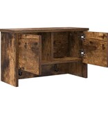 VidaXL Wandgemonteerde kapstok met plank Gerookt eiken 50 x 20 x 30 cm