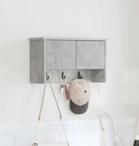 VidaXL Wandgemonteerde kapstok Betongrijs 50 x 20 x 30 cm Bewerkt hout