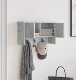 VidaXL Wandgemonteerde kapstok Betongrijs 50 x 20 x 30 cm Bewerkt hout