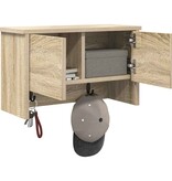 VidaXL Wandgemonteerde kapstok met plank Sonoma eiken 50 x 20 x 30 cm