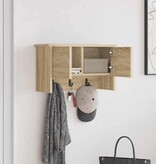 VidaXL Wandgemonteerde kapstok met plank Sonoma eiken 50 x 20 x 30 cm