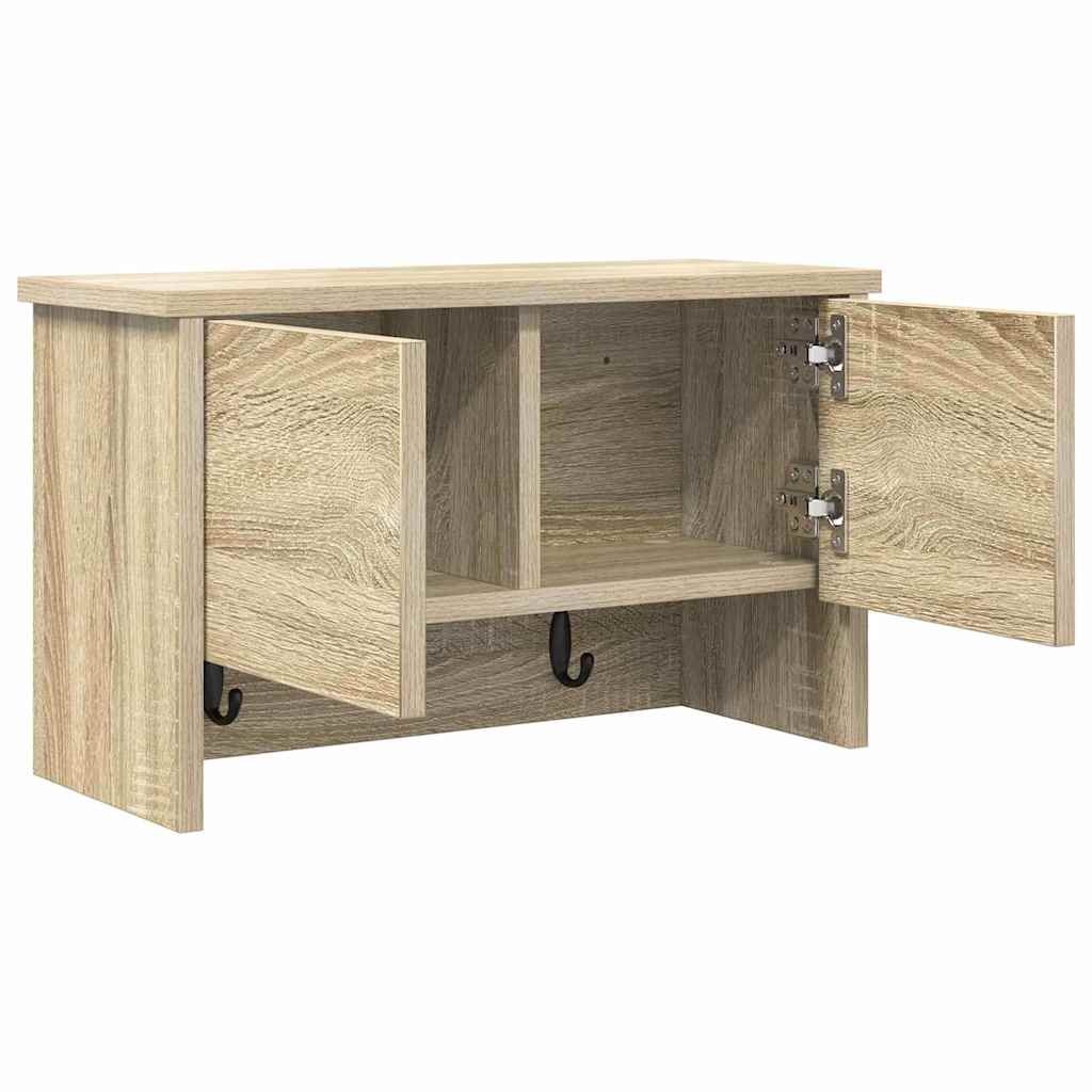 VidaXL Wandgemonteerde kapstok met plank Sonoma eiken 50 x 20 x 30 cm