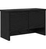 VidaXL Wandgemonteerde kapstok met plank Zwart eiken 50 x 20 x 30 cm