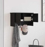 VidaXL Wandgemonteerde kapstok met plank Zwart eiken 50 x 20 x 30 cm