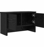 VidaXL Wandgemonteerde kapstok met plank Zwart eiken 50 x 20 x 30 cm