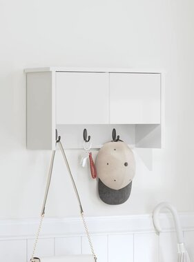 VidaXL Wandgemonteerde kapstok Wit 50 x 20 x 30 cm Bewerkt hout