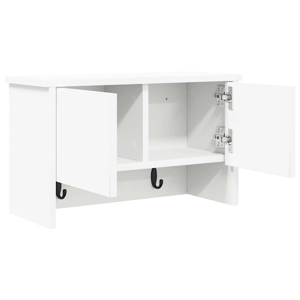 VidaXL Wandgemonteerde kapstok Wit 50 x 20 x 30 cm Bewerkt hout