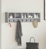 VidaXL Wandgemonteerde kapstok met plank Grijs sonoma 100 x 16 x 26 cm