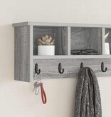 VidaXL Wandgemonteerde kapstok met plank Grijs sonoma 100 x 16 x 26 cm