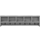 VidaXL Wandgemonteerde kapstok met plank Grijs sonoma 100 x 16 x 26 cm