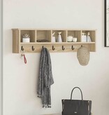 VidaXL Wandgemonteerde kapstok met plank Sonoma eiken 100 x 16 x 26 cm