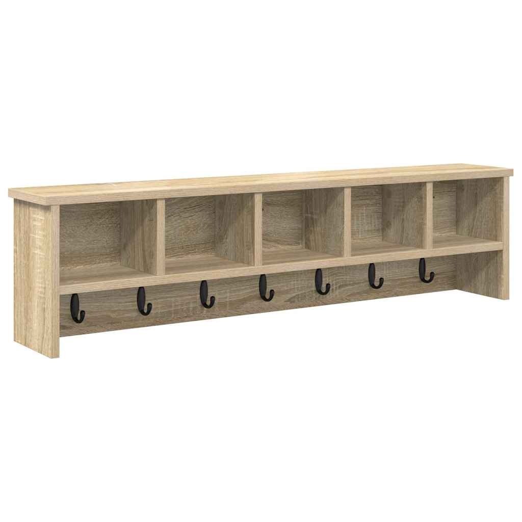 VidaXL Wandgemonteerde kapstok met plank Sonoma eiken 100 x 16 x 26 cm