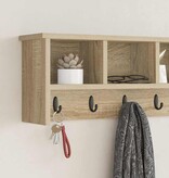 VidaXL Wandgemonteerde kapstok met plank Sonoma eiken 100 x 16 x 26 cm