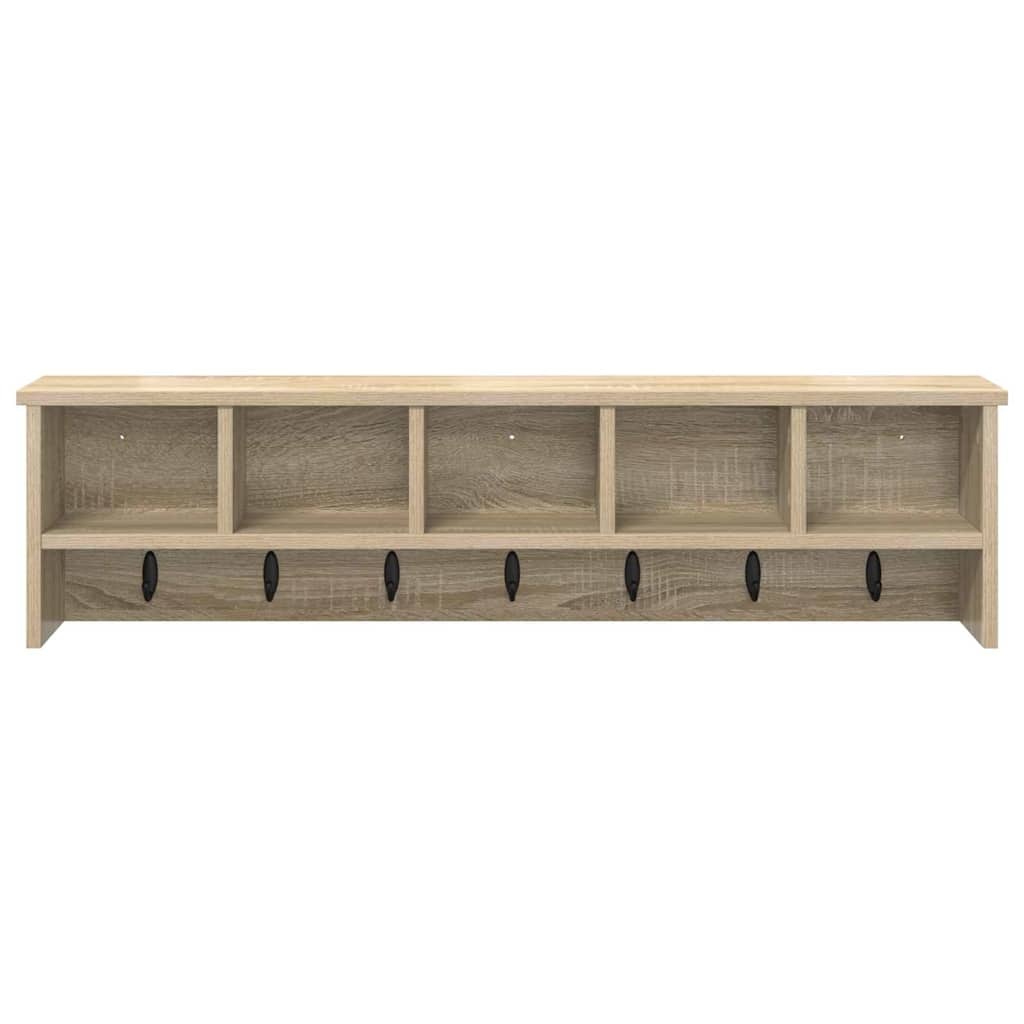 VidaXL Wandgemonteerde kapstok met plank Sonoma eiken 100 x 16 x 26 cm
