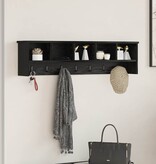 VidaXL Wandgemonteerde kapstok met plank Zwart eiken 100 x 16 x 26 cm