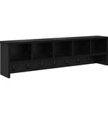 VidaXL Wandgemonteerde kapstok met plank Zwart eiken 100 x 16 x 26 cm