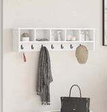 VidaXL Wandgemonteerde kapstok Wit 100 x 16 x 26 cm Bewerkt hout