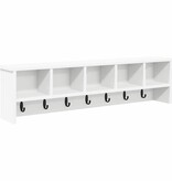 VidaXL Wandgemonteerde kapstok Wit 100 x 16 x 26 cm Bewerkt hout