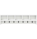 VidaXL Wandgemonteerde kapstok Wit 100 x 16 x 26 cm Bewerkt hout