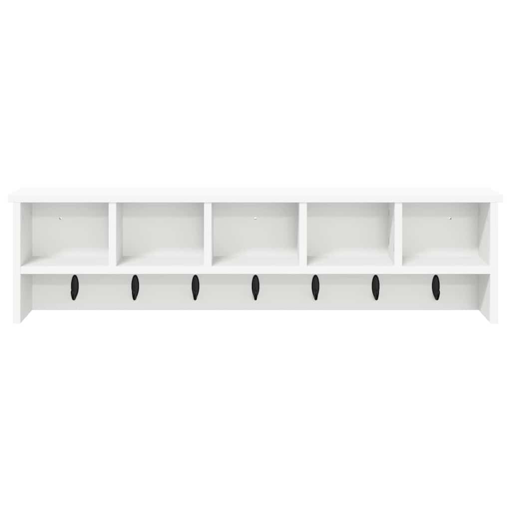 VidaXL Wandgemonteerde kapstok Wit 100 x 16 x 26 cm Bewerkt hout