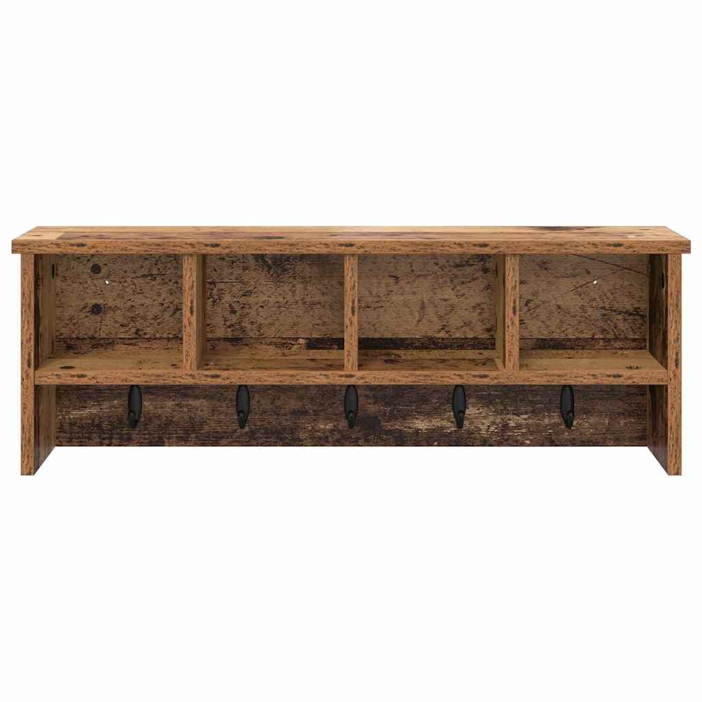 VidaXL Wandgemonteerde kapstok Oud hout 75 x 16 x 26 cm Bewerkt hout
