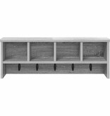VidaXL Wandgemonteerde kapstok met plank Grijs sonoma 75 x 16 x 26 cm