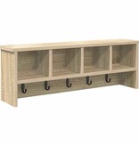 VidaXL Wandgemonteerde kapstok met plank Sonoma eiken 75 x 16 x 26 cm