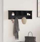 VidaXL Wandgemonteerde kapstok met plank Zwart eiken 75 x 16 x 26 cm