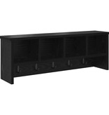 VidaXL Wandgemonteerde kapstok met plank Zwart eiken 75 x 16 x 26 cm