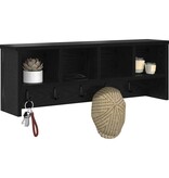 VidaXL Wandgemonteerde kapstok met plank Zwart eiken 75 x 16 x 26 cm